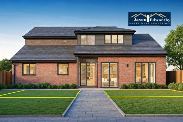 Home extension focusing on boundary line Bromsgrove